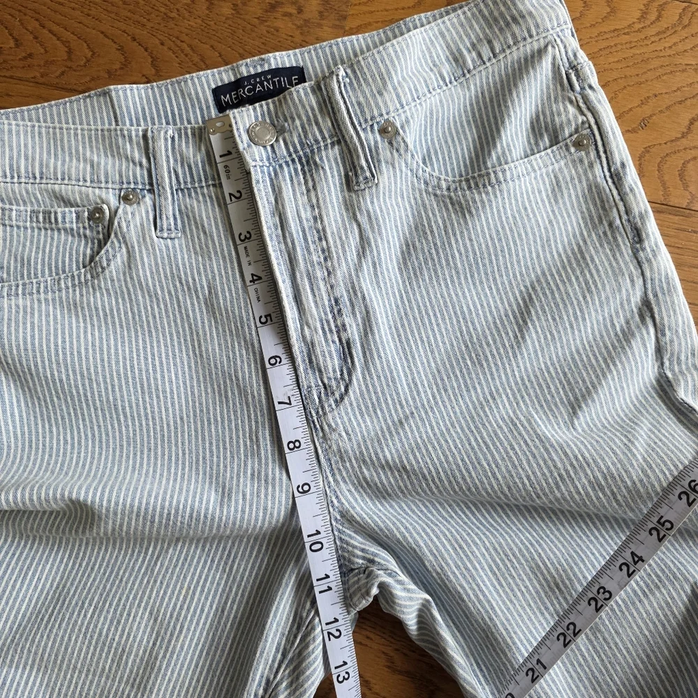 J. Crew Mercantile Striped Jeans Size 29 Blue White
